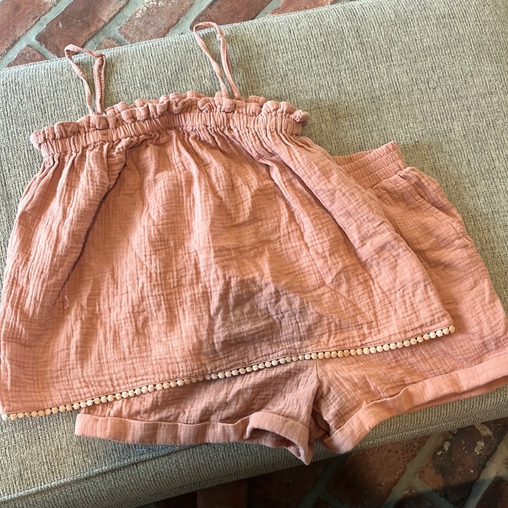 Spaghetti Strap Shirt and Short Set